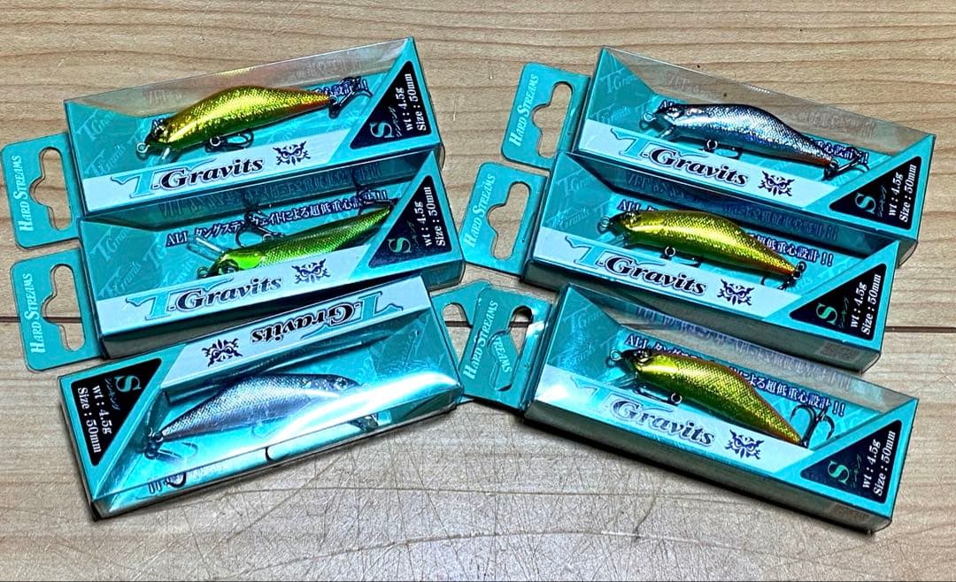 渓流ミノー　Tグラヴィッツ50S×6 ハードストリームス タングステンウエイト