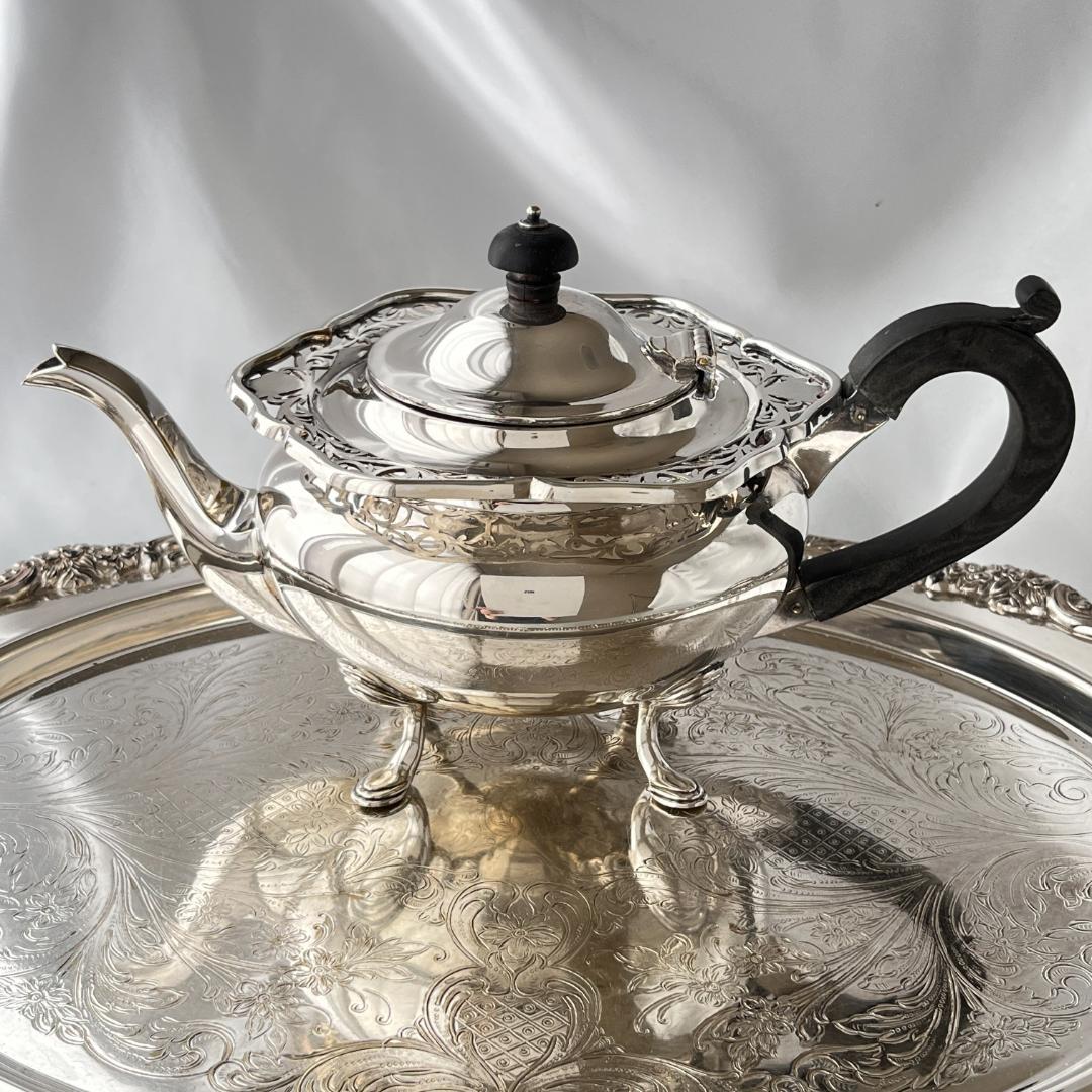 【 James Deakin】 透かしのティーセット 3点　ティーポット