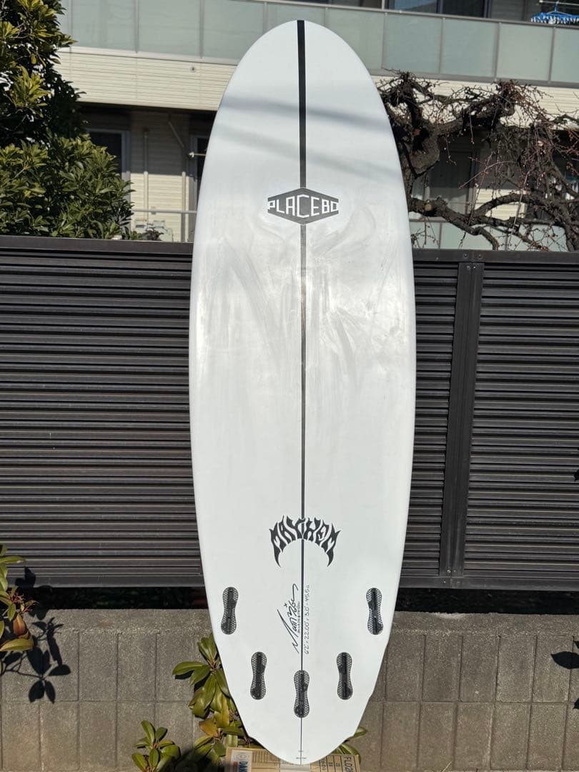 プラセボサーフボードRE-LOADEDリローデッド45L 6'2\" 希少モデル