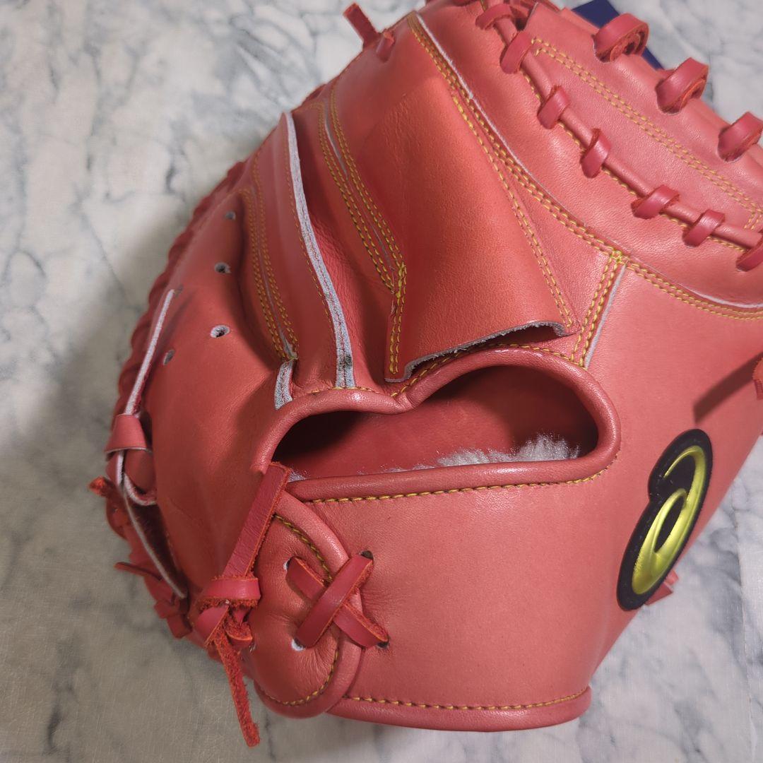 【未使用・タグ付き】アシックス　硬式野球用キャッチャーミット オレンジ