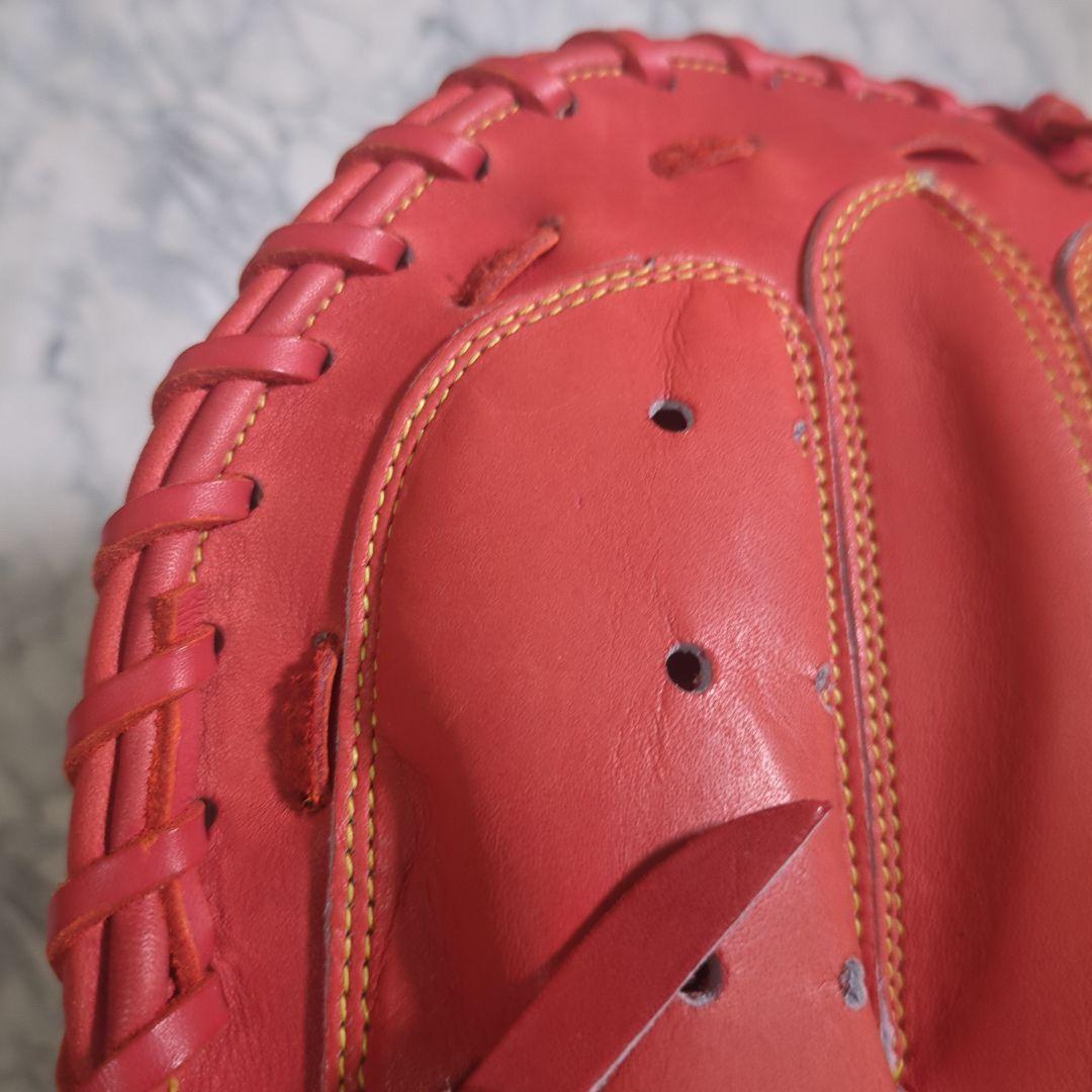 【未使用・タグ付き】アシックス　硬式野球用キャッチャーミット オレンジ