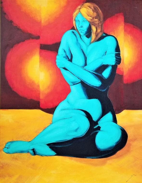 焔仁 　そごう美術館横浜展と奈良展に出品された作品タイトル「あざみ」50号