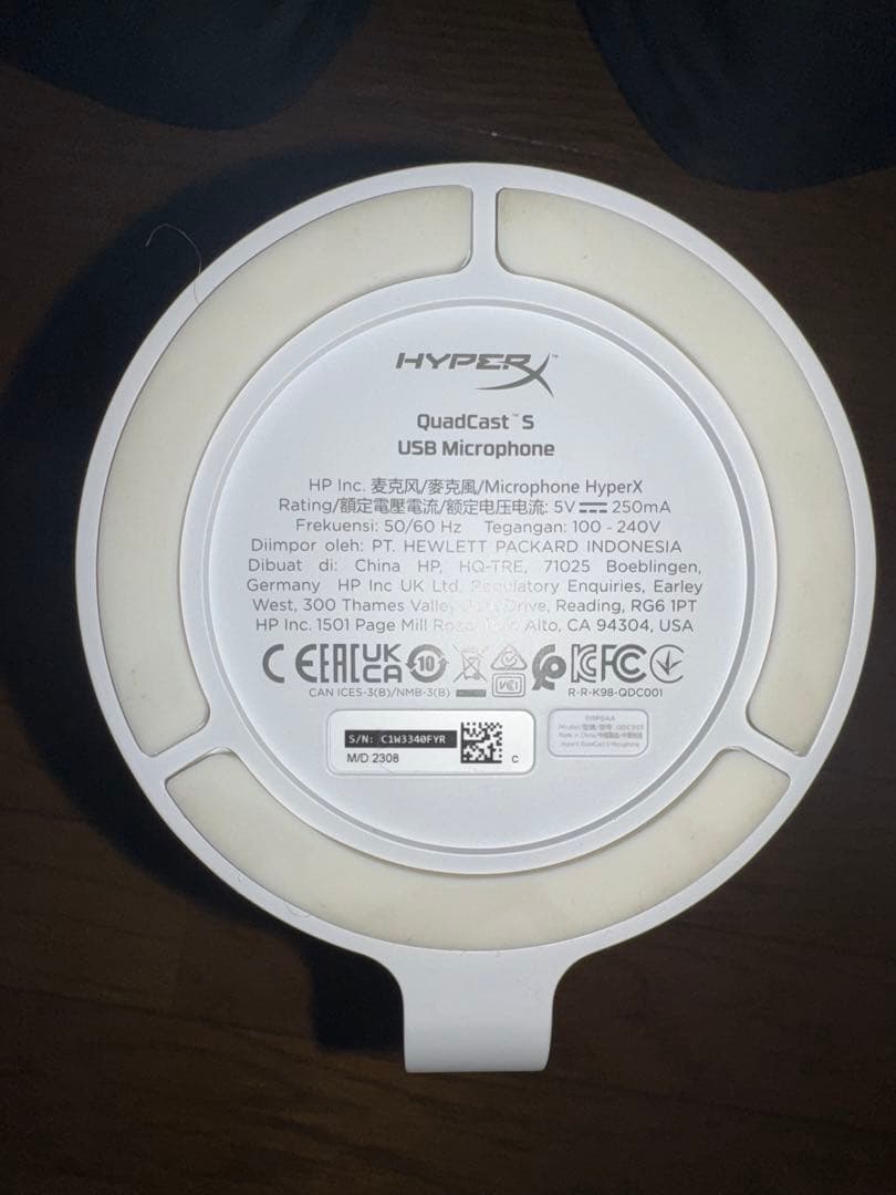 HYPERX ホワイト コンデンサーマイク