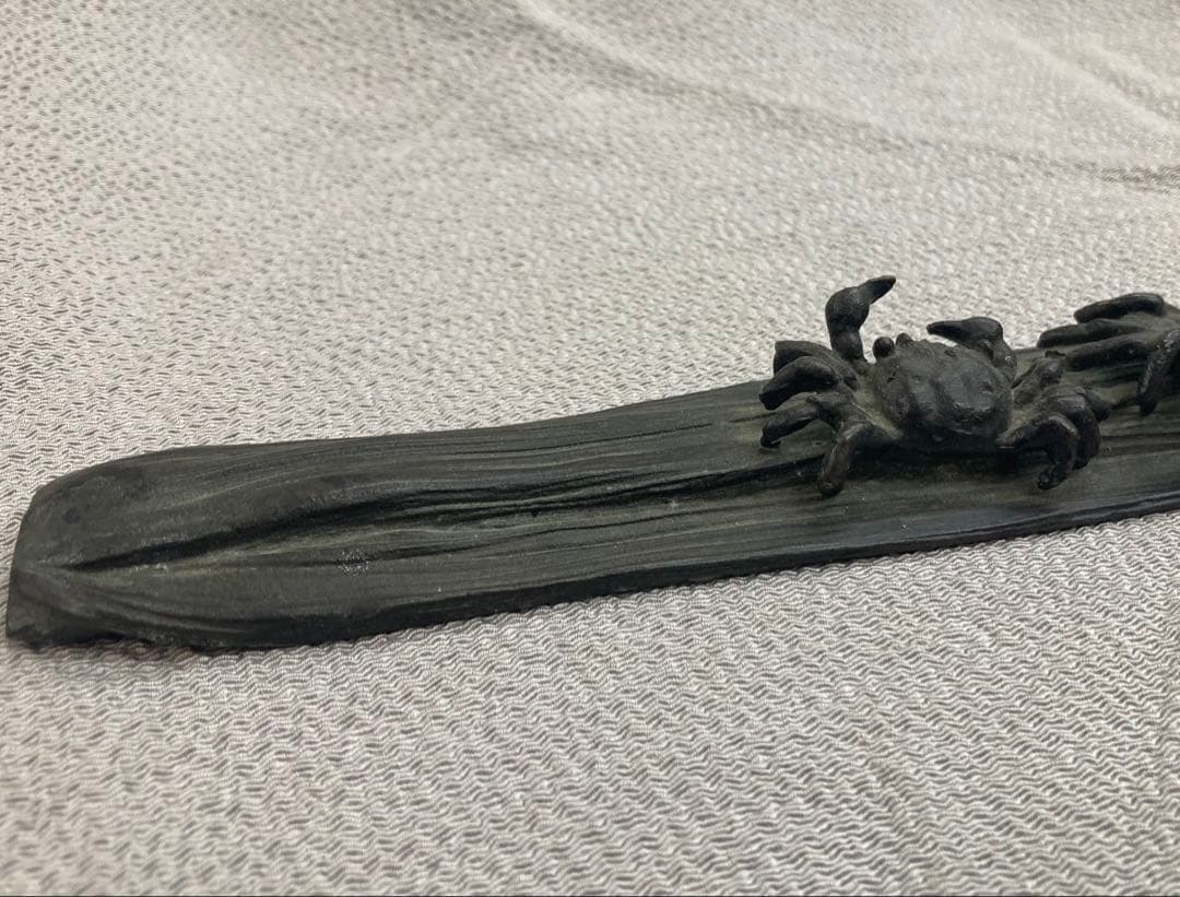 B426s 銅製蟹文鎮　作者不詳　カニ　書鎮　文房具