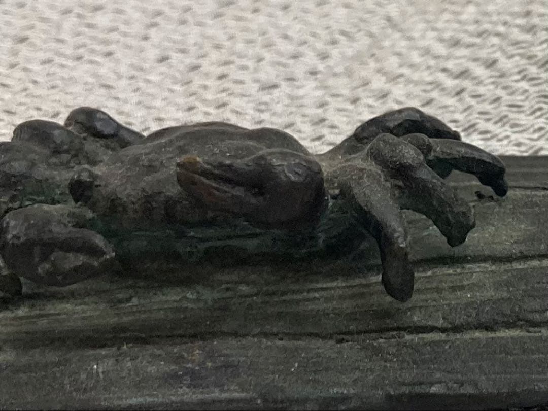 B426s 銅製蟹文鎮　作者不詳　カニ　書鎮　文房具