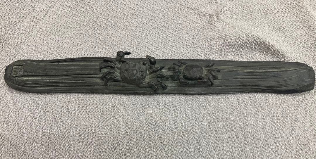 B426s 銅製蟹文鎮　作者不詳　カニ　書鎮　文房具