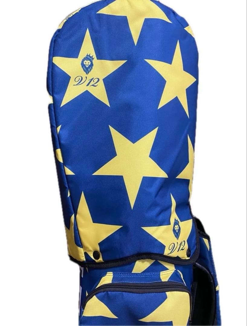 VTWELVE 912 ゴルフバッグ 青と黄色の星柄