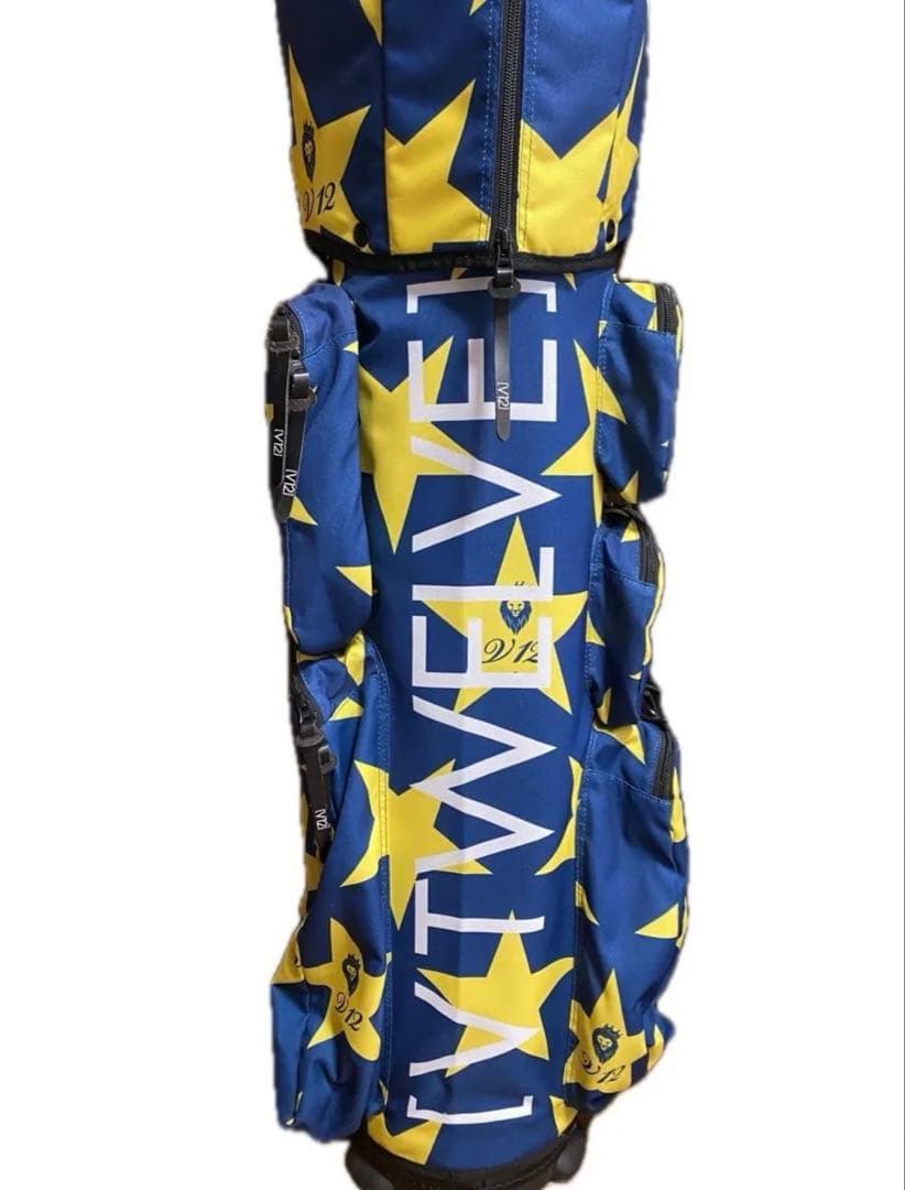 VTWELVE 912 ゴルフバッグ 青と黄色の星柄