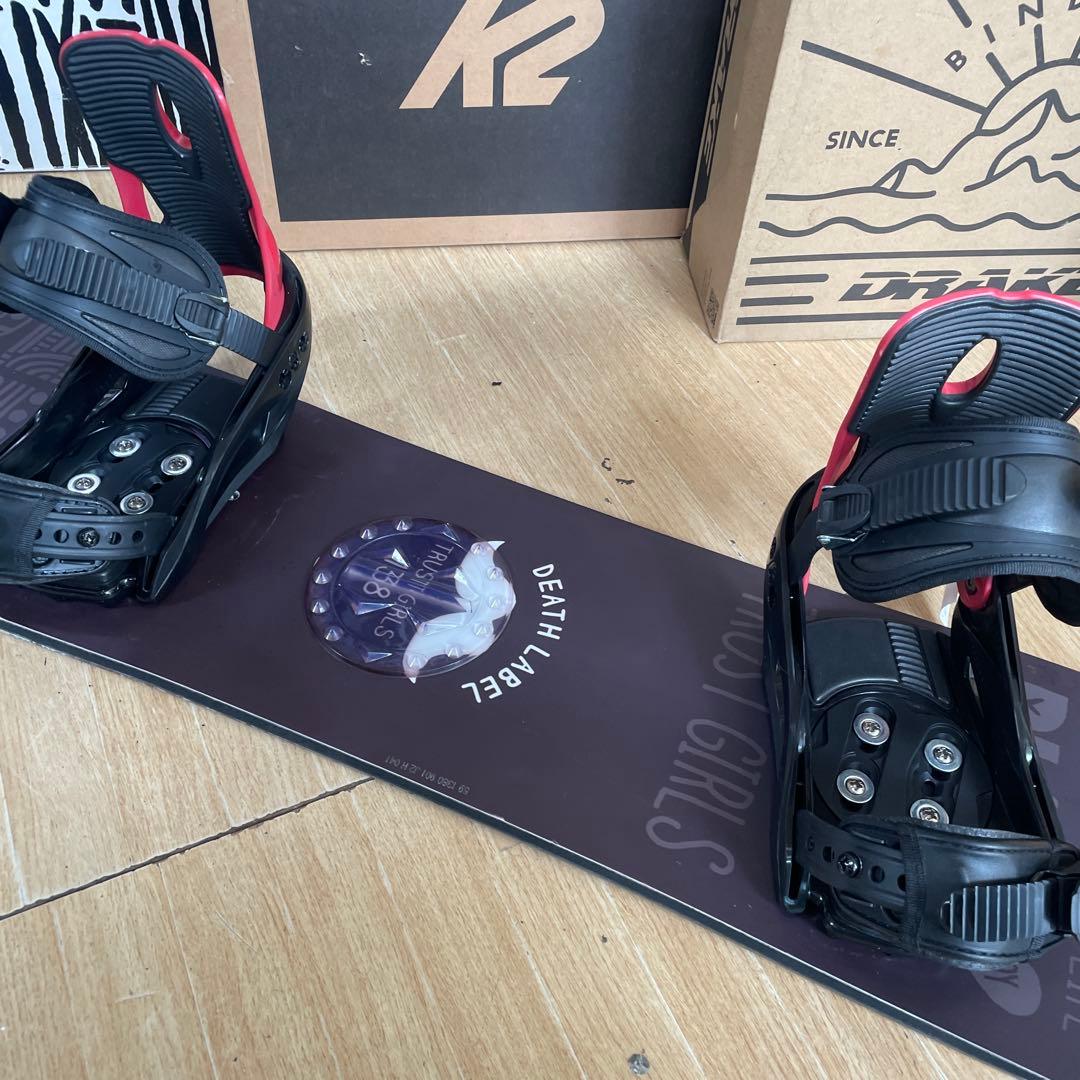 デスレーベル×ZUMA　グラトリ◎トラストガール　バイン付スノーボードセット