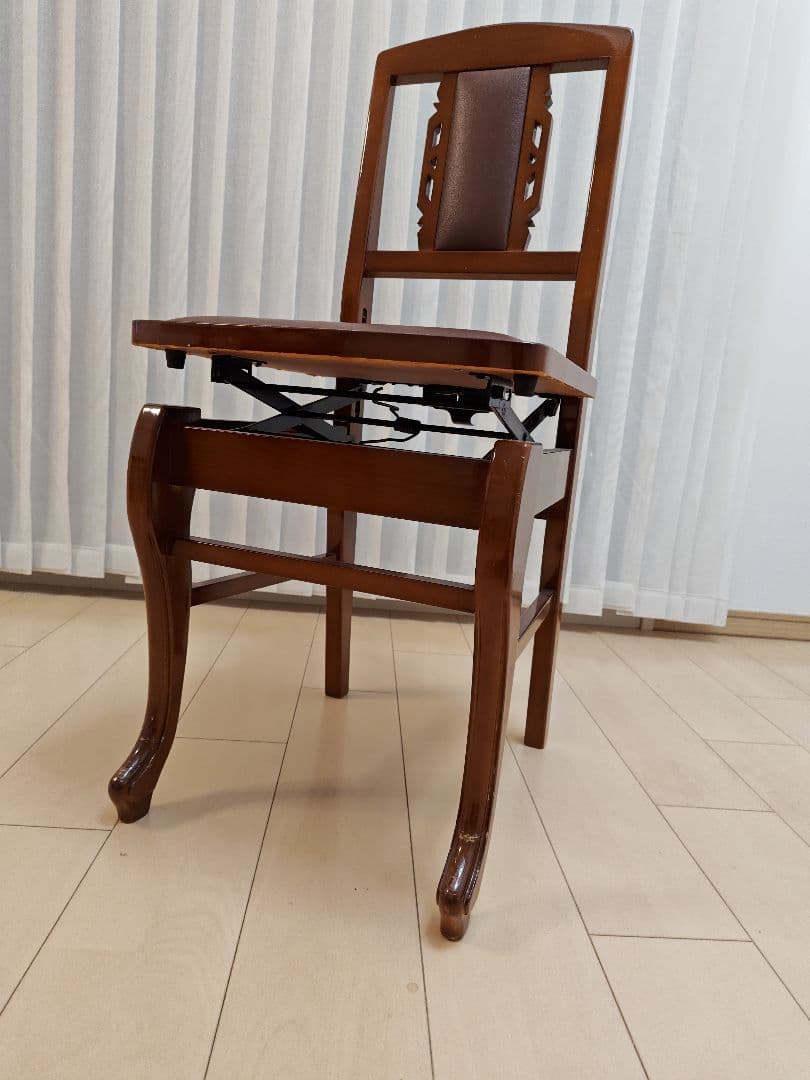 【美品】トムソン椅子　ピアノ椅子　背もたれ椅子　 アンティーク　猫足