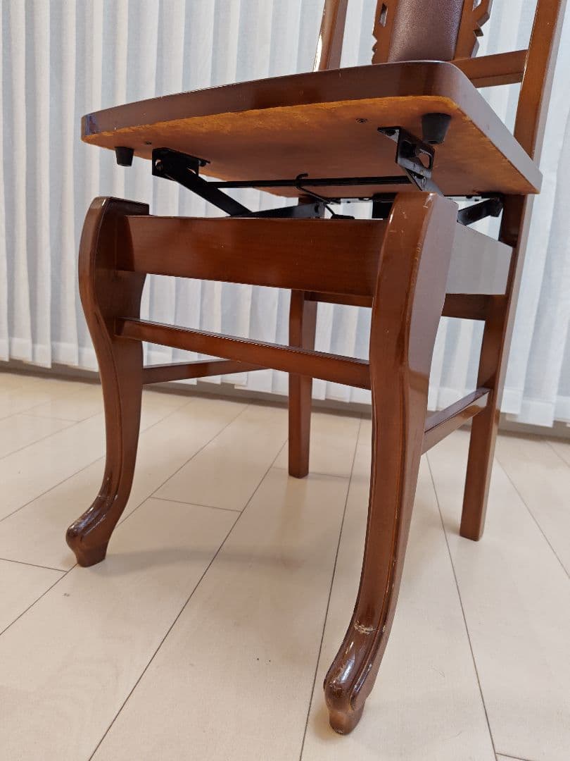 【美品】トムソン椅子　ピアノ椅子　背もたれ椅子　 アンティーク　猫足