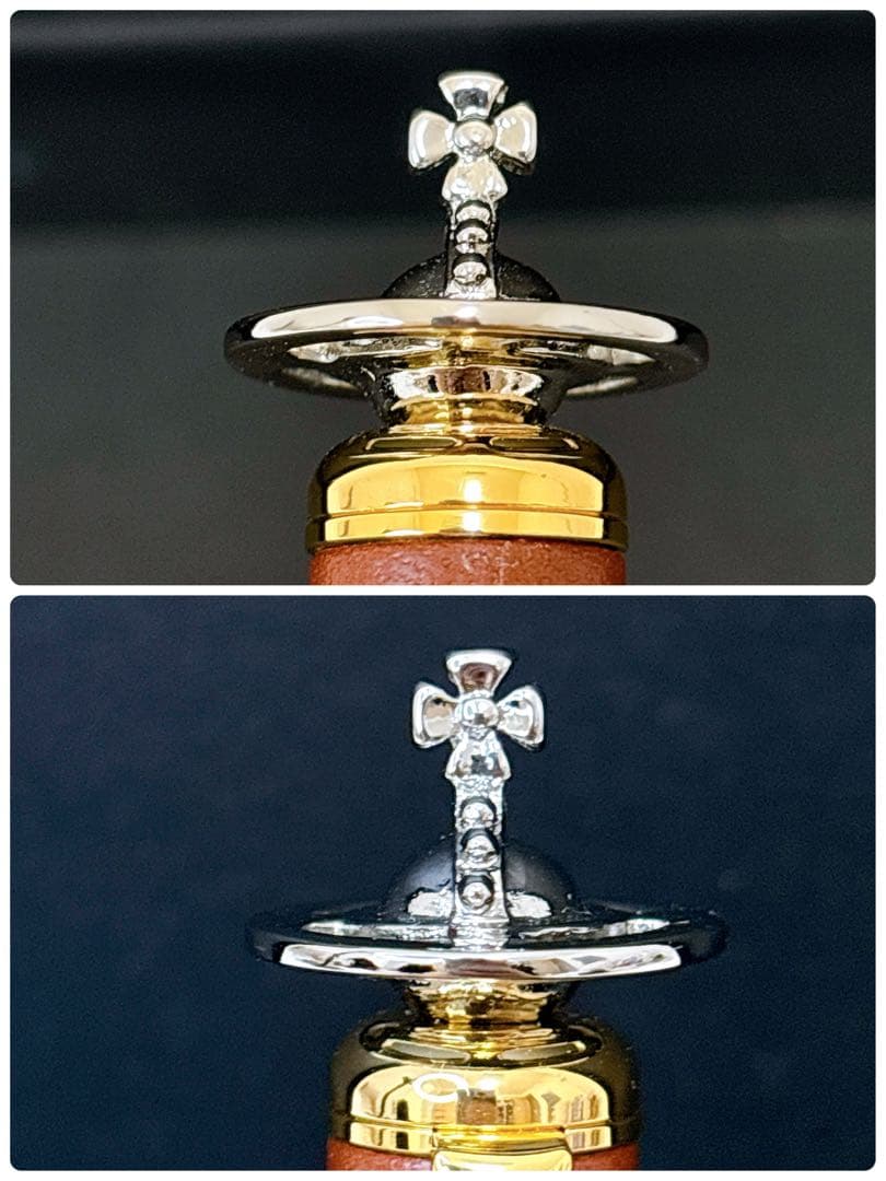 極美品✨ヴィヴィアンウエストウッド　ボールペン　レザー　真鍮　オーブ　箱袋つき