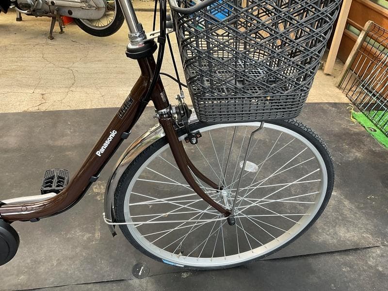 [直接引き取り限定]Panasonic 電動アシスト自転車 ブラウン