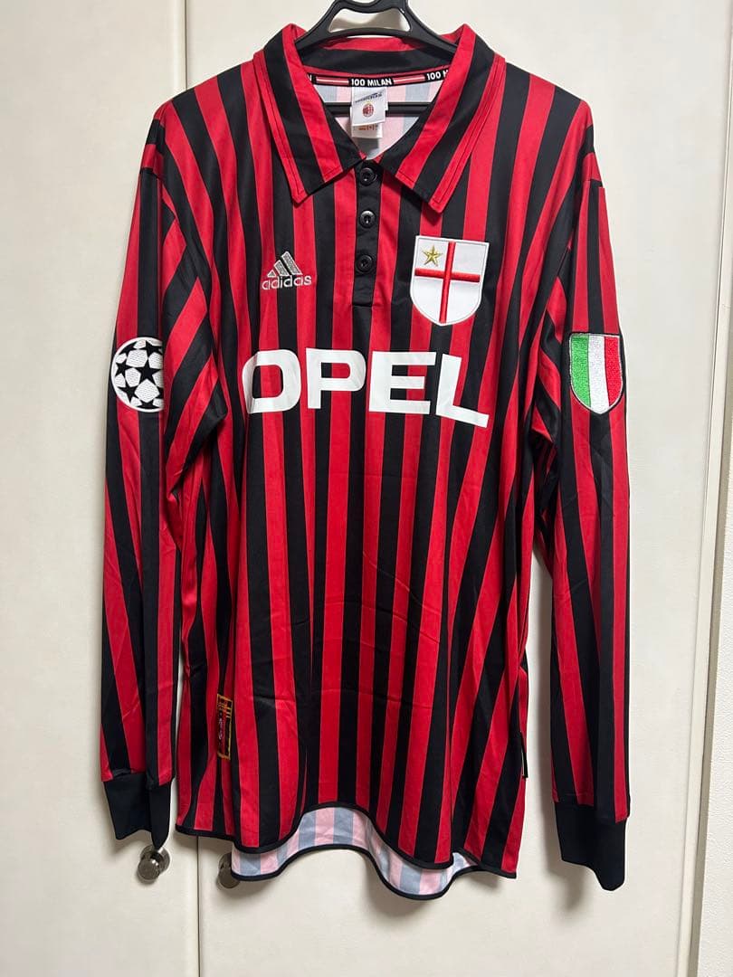 ACミラン 99-00 レオナルド選手長袖 CL仕様 100周年ユニフォーム