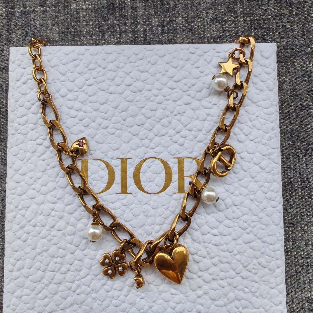 ゴールド ブレスレット ラインストーン ハート