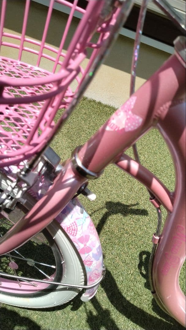 あさひサイクル　メゾピアノ　１６インチ自転車　スタンド補助輪、舵取りハンドル付き