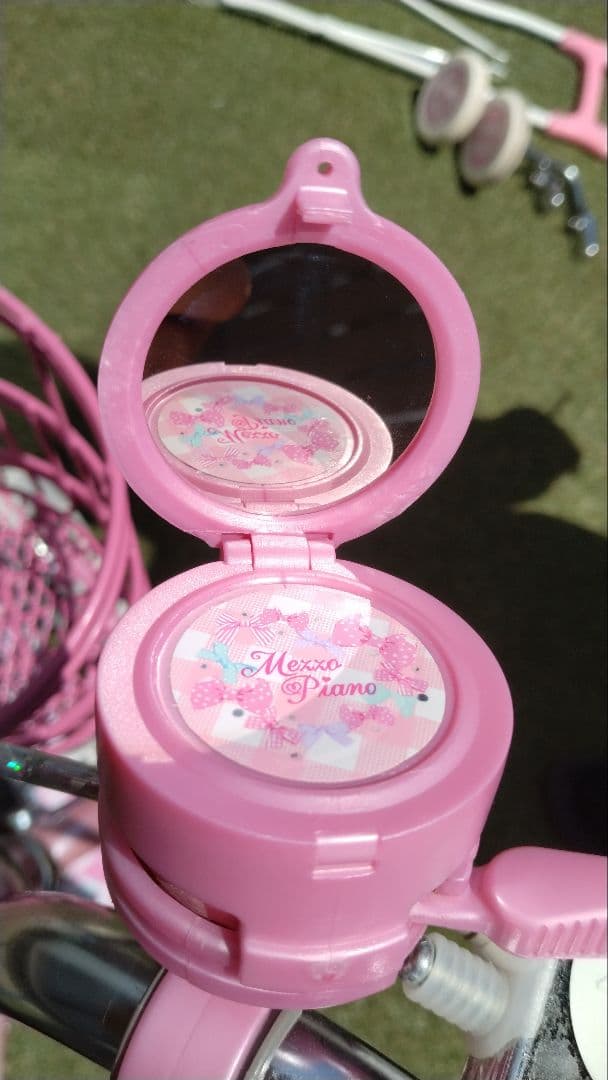 あさひサイクル　メゾピアノ　１６インチ自転車　スタンド補助輪、舵取りハンドル付き