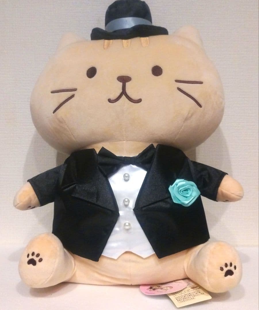 ふくふくにゃんこ ビッグ ブライダル ぬいぐるみ チャチャ丸 特大 ウェディング