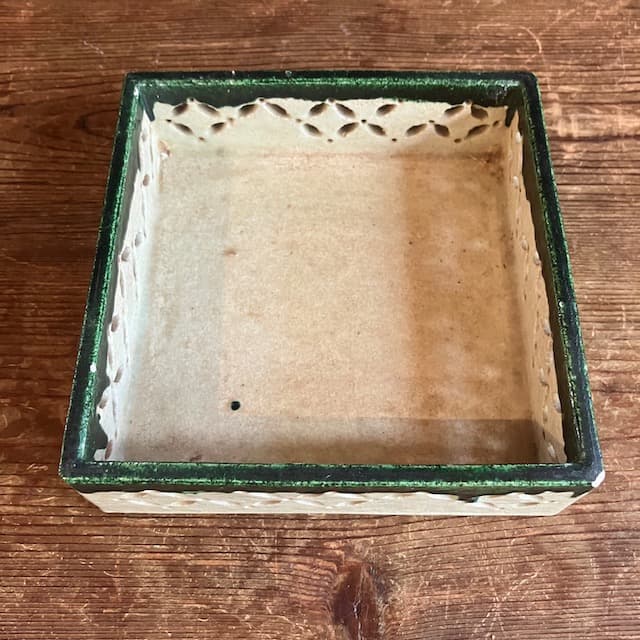 江戸後期 松齋 織部 透かし お重 器 古織部 皿 骨董 アンティーク 古道具