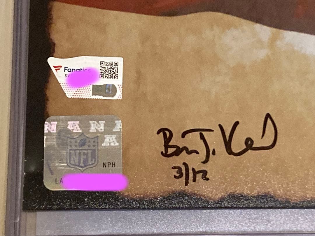 トム・ブレイディ　直筆サイン入りアートプリント　タンパベイ・バッカニアーズ