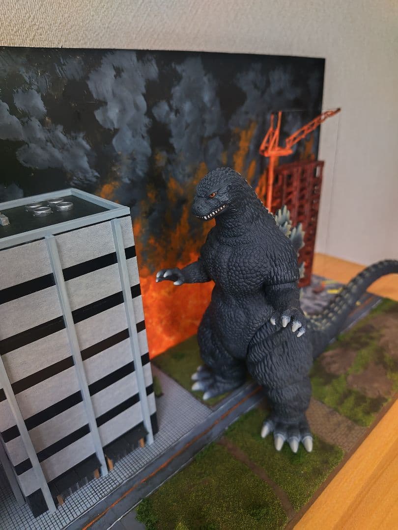 ジオラマ模型　ゴジラvsスーパーX2！