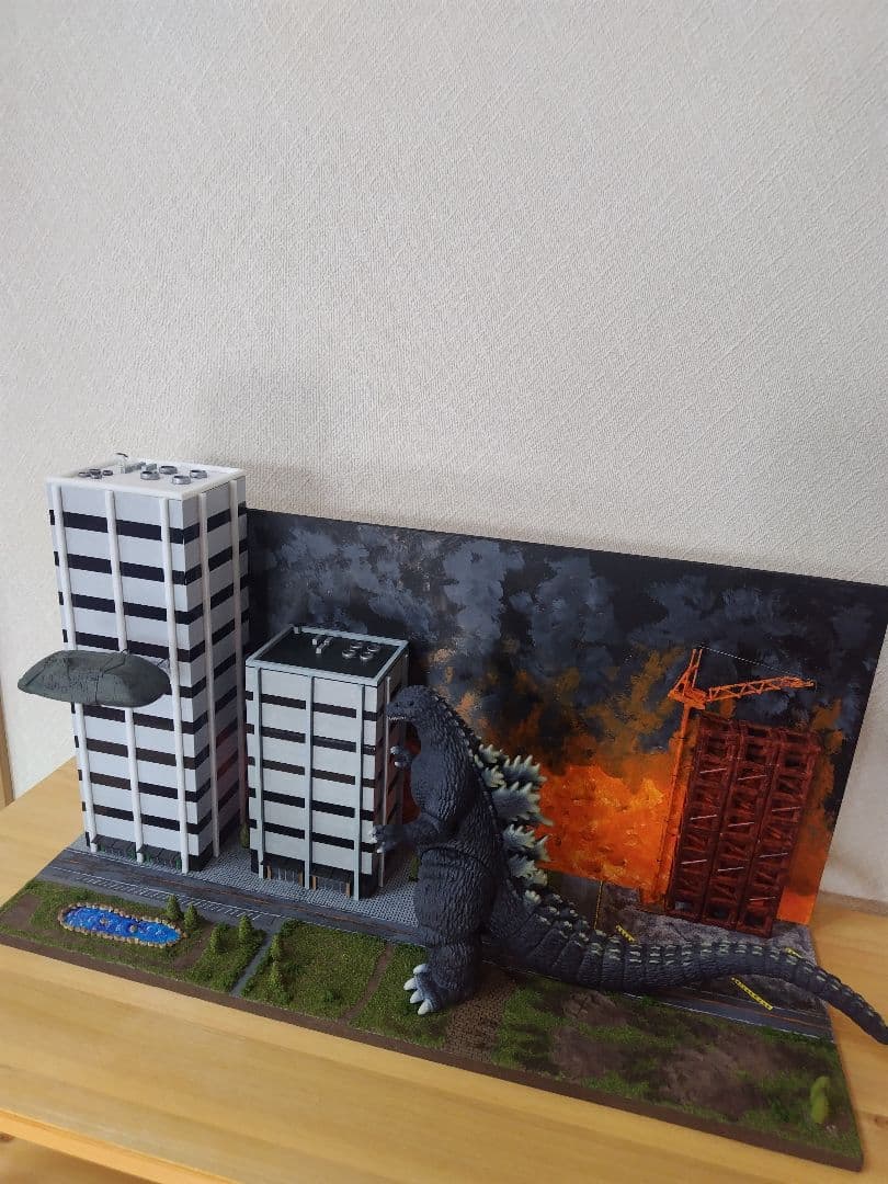 ジオラマ模型　ゴジラvsスーパーX2！