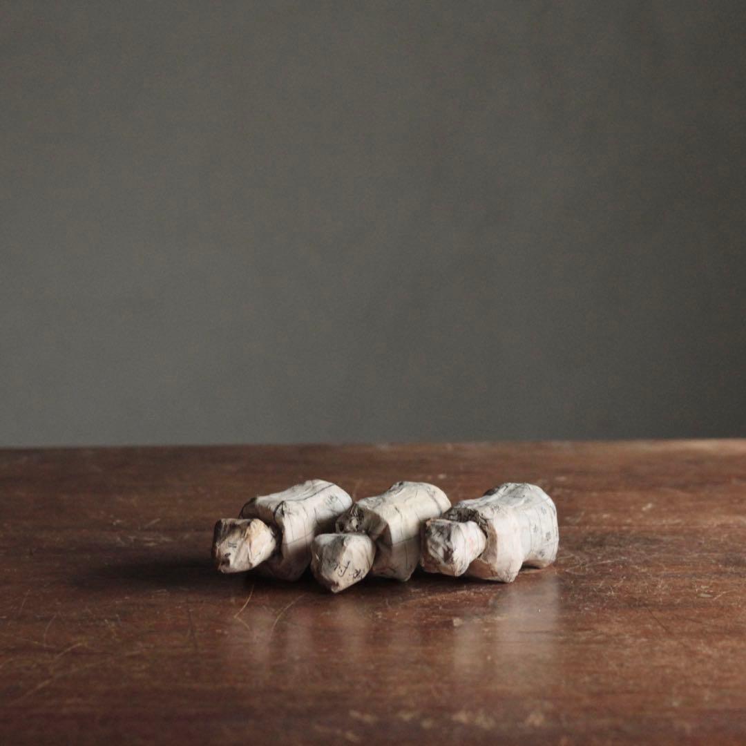 張子 首振り虎 未完成品 3体 郷土人形 古道具 アンティーク オブジェ