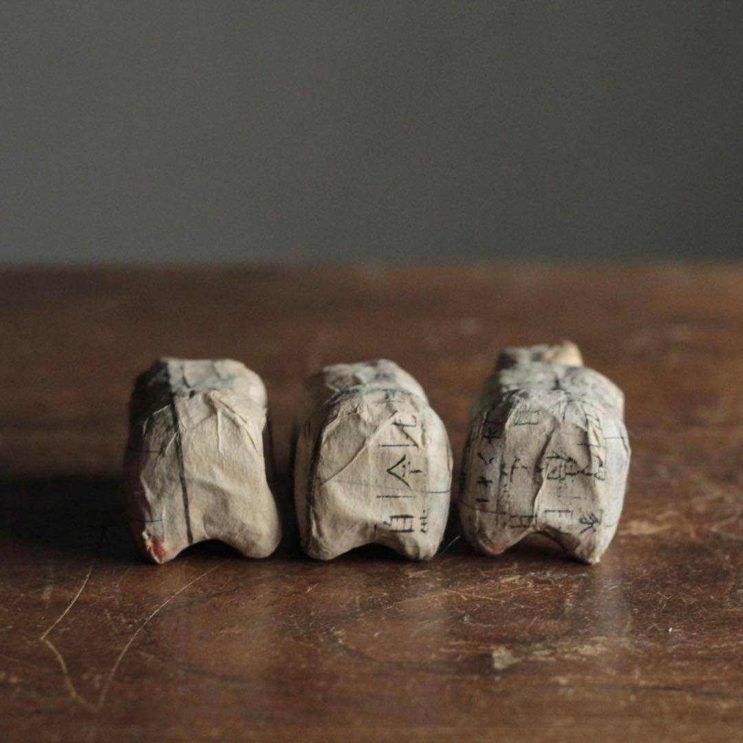 張子 首振り虎 未完成品 3体 郷土人形 古道具 アンティーク オブジェ