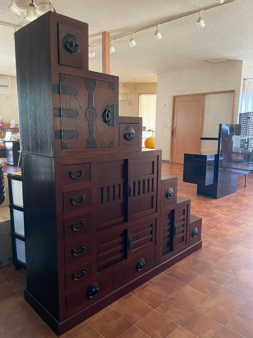 貴重!　大型　両面引出し　階段箪笥　七段　間仕切りにも