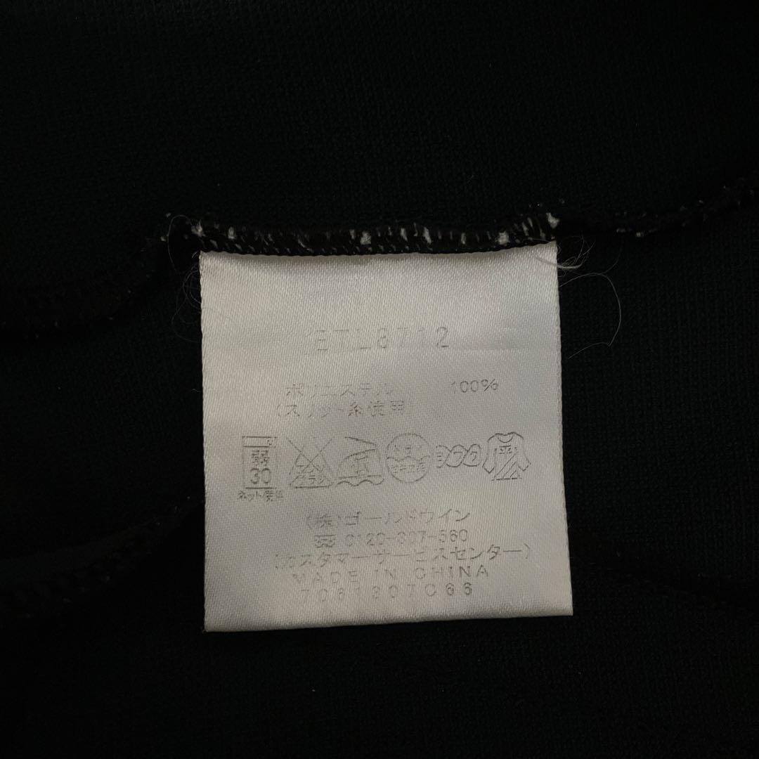 ELLESSE ジャージセットアップ ブラック パンツバックロゴ刺繍レディースＭ