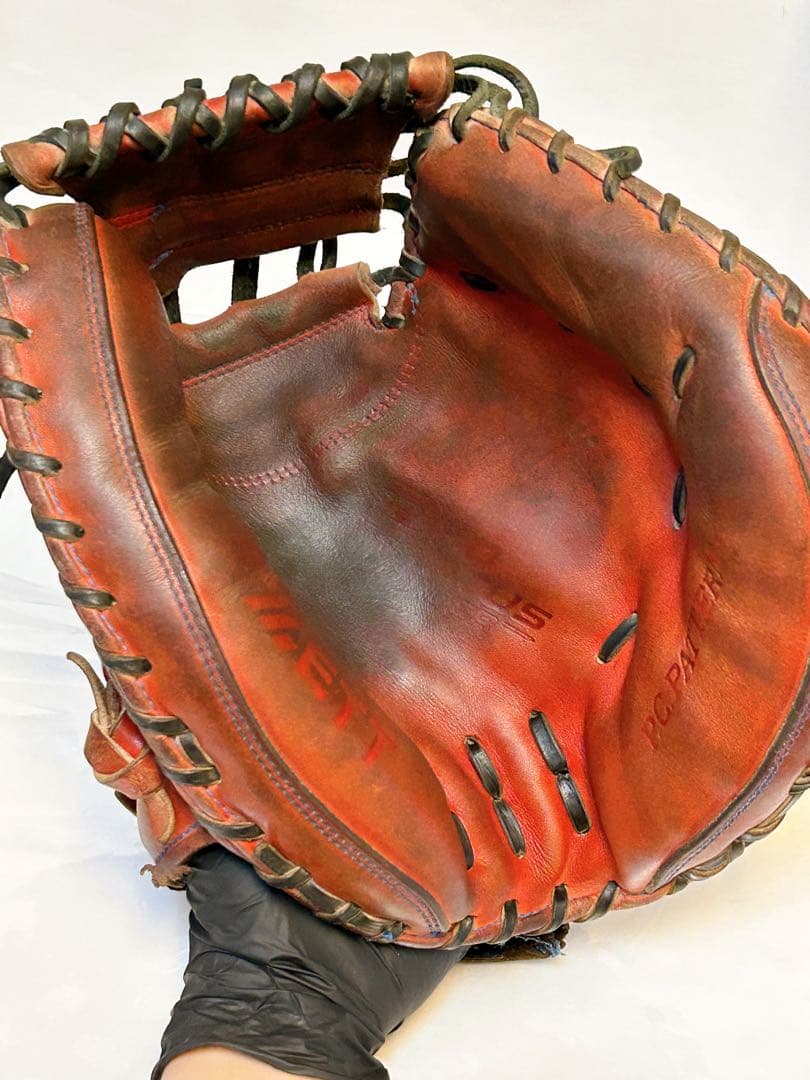 ★硬式用キャッチャーミット★ 捕球面破れなし ZETT プロステ オイルメンテ済