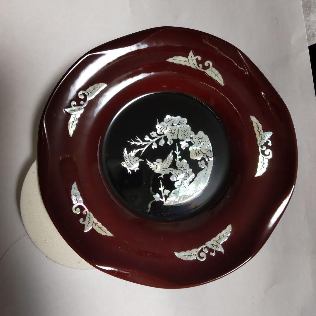 螺鈿ラデン茶托【新品】6枚組