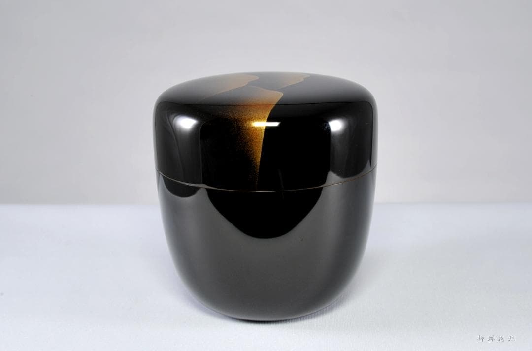 【たかちむ】井筒鳳斉 鷹ヶ峰蒔絵 大棗 立上り雲錦蒔絵 蓋裏光悦垣蒔絵