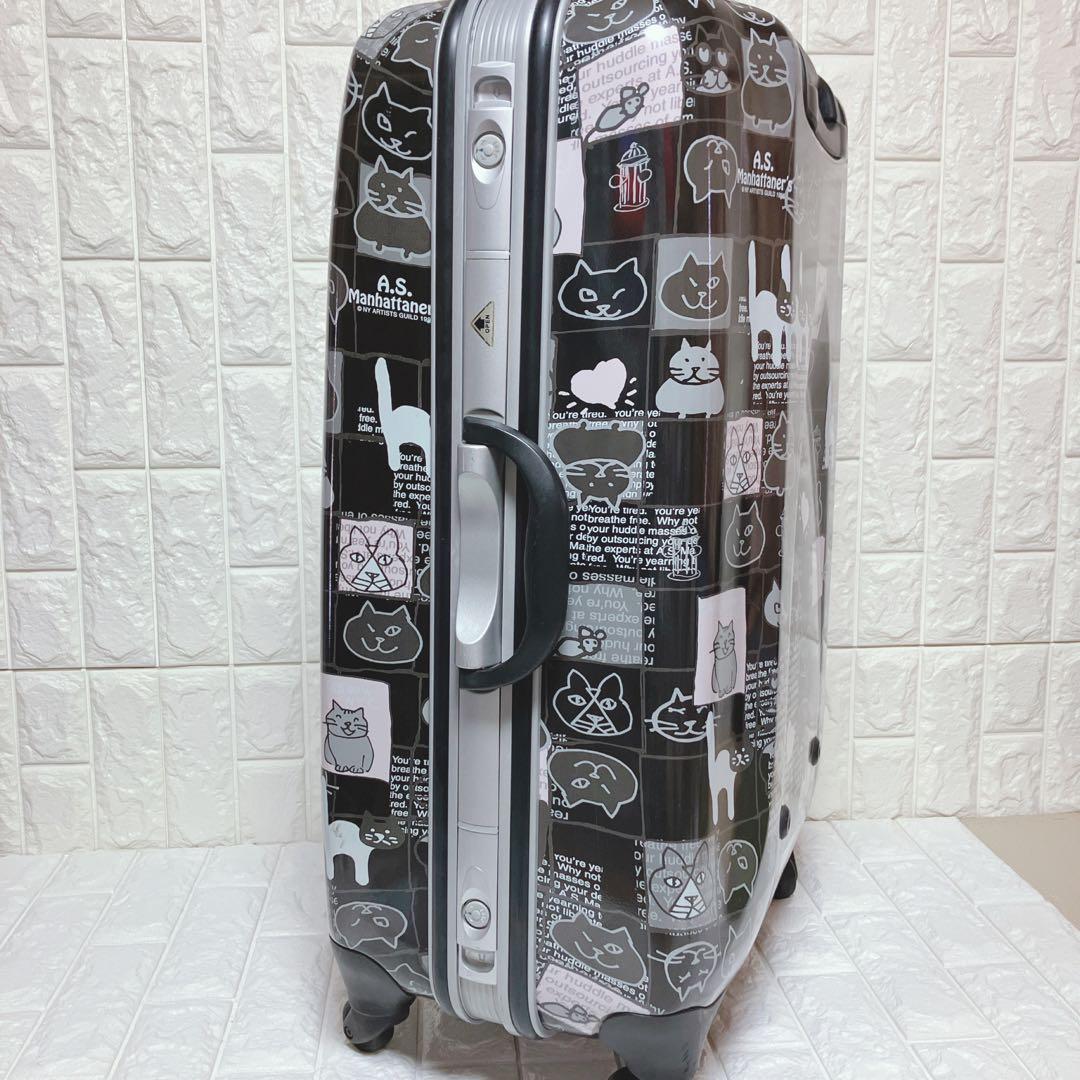 【即日発送 】希少 マンハッタナーズ キャリーケース 猫柄 Lsize