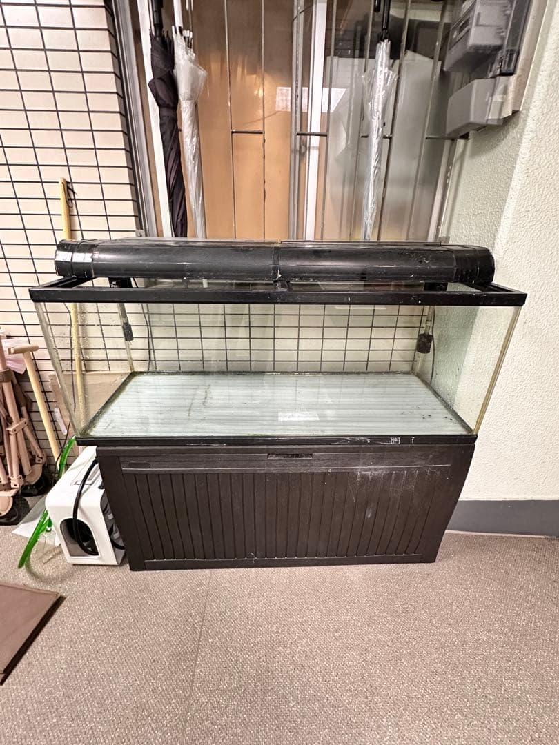 大型ガラス水槽 照明装置付き 水槽 120水槽