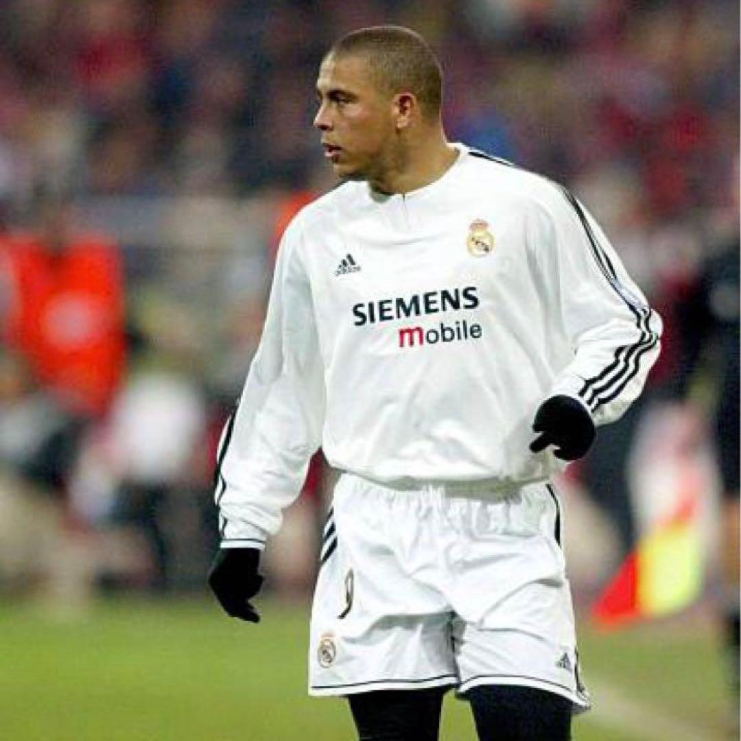 レアルマドリード 03-04 1st 長袖 フルパッチ ロナウド R9