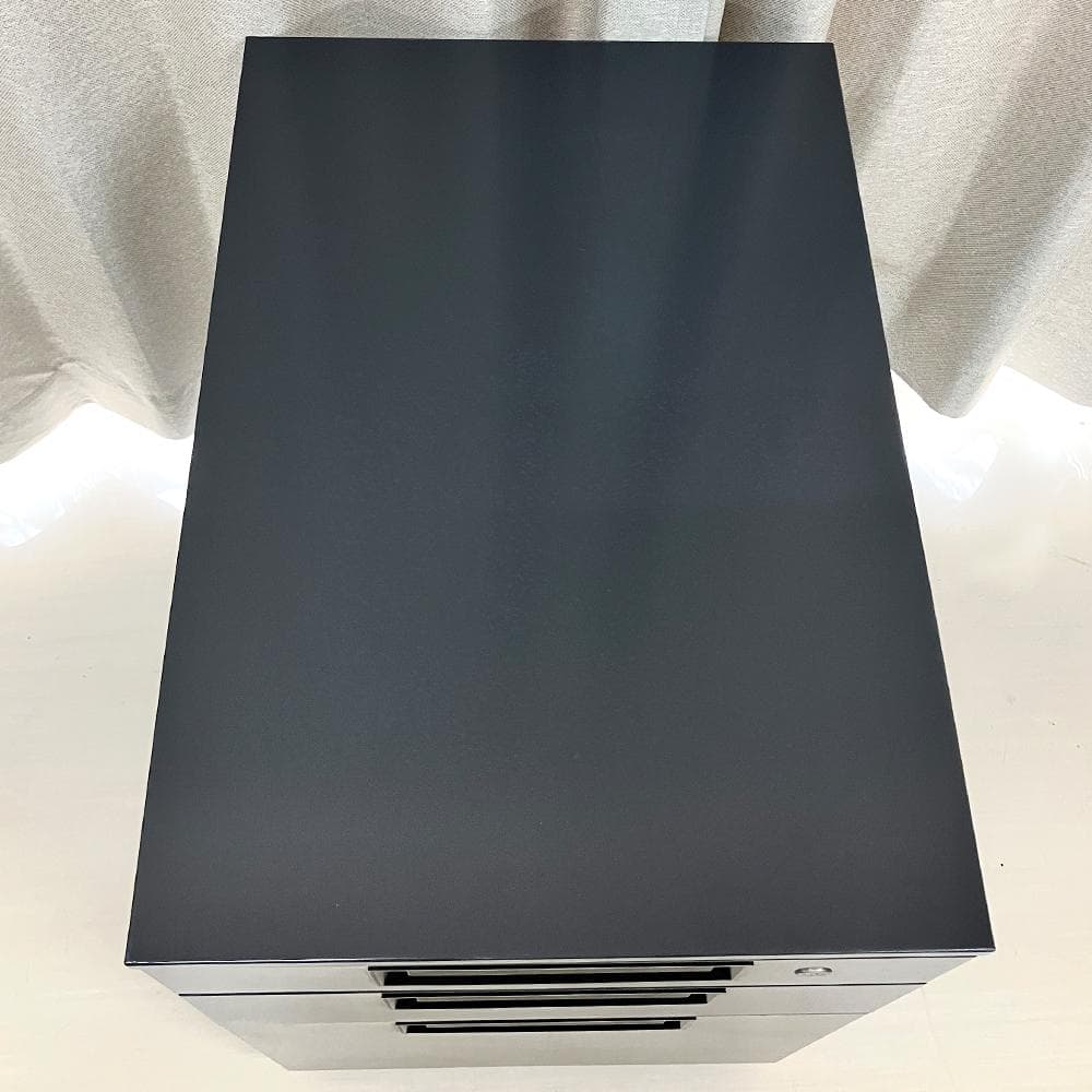 #2774-3　Plus　スチールワゴン　サイドワゴン　デスクワゴン　鍵付き