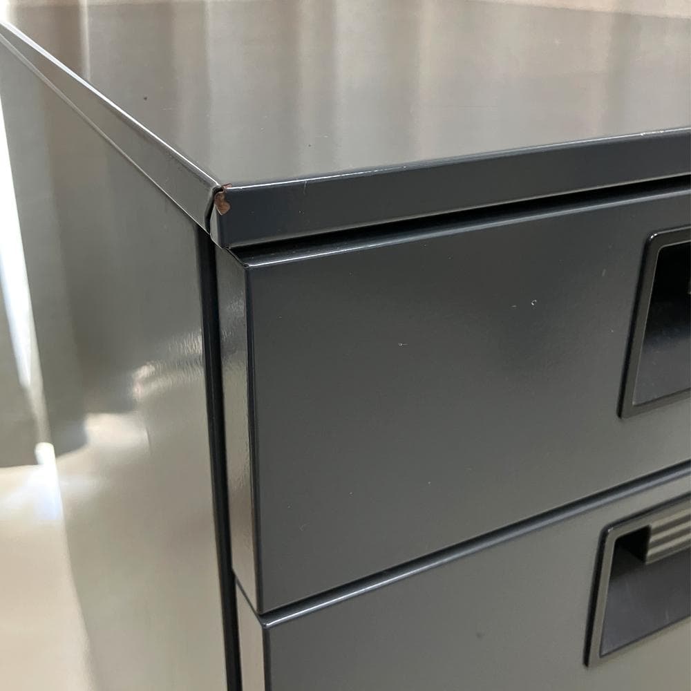 #2774-3　Plus　スチールワゴン　サイドワゴン　デスクワゴン　鍵付き