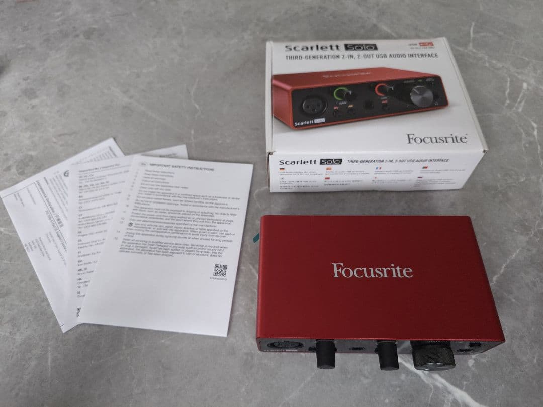 scarlet solo 第三世代　オーディオインターフェース