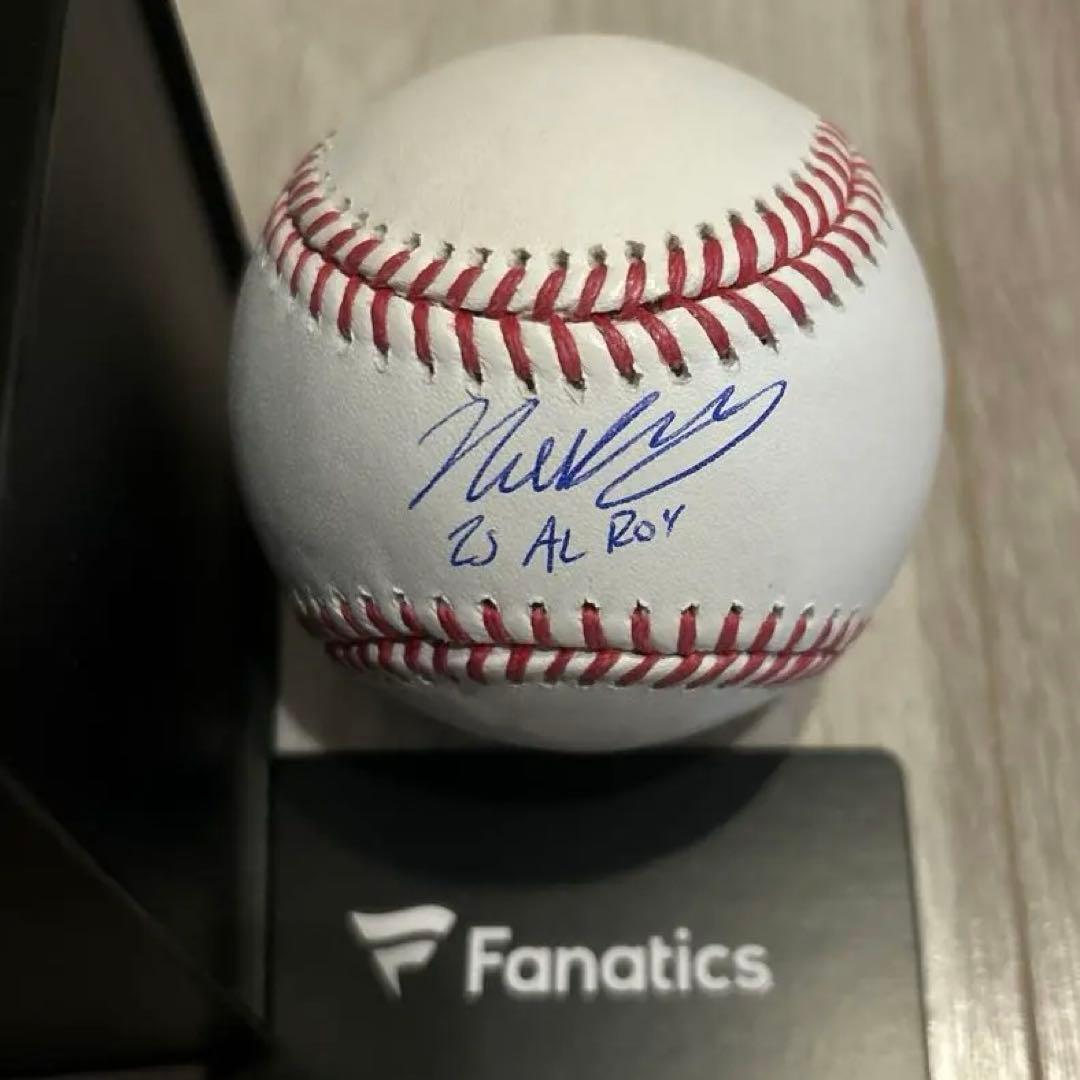 値下中ニック・カーツ選手サイン入り野球ボール AL ROY 新人王サインボール
