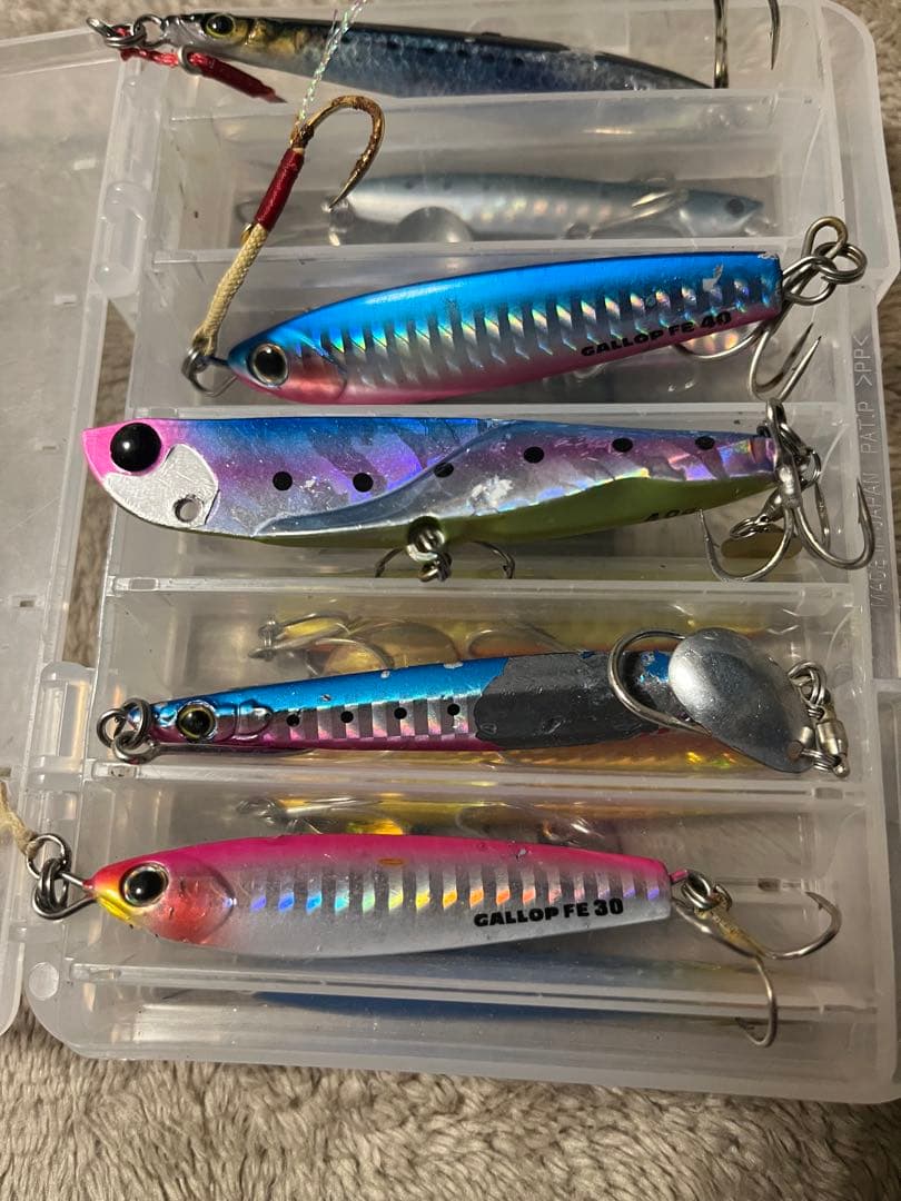 メタルジグセット+ケース　ショア　サーフ