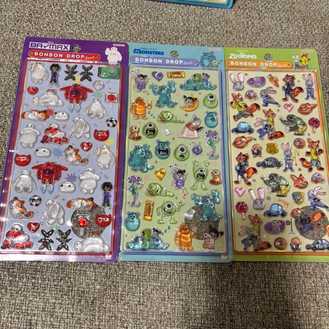 即購入⭕️ボンボンドロップシール 5枚セット　ディズニー大　正規品