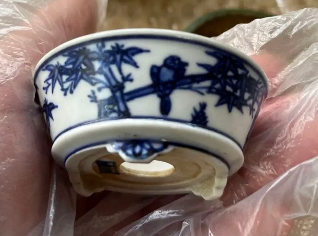 高雄香葉　盆栽鉢　小品　3個セット　レトロ　(A6)