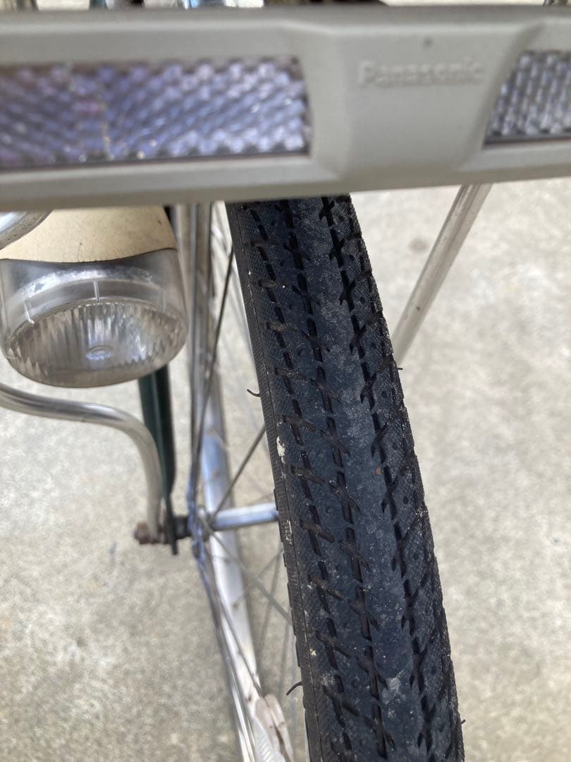 パナソニック電動アシスト自転車 シティタイプ モスグリーン色　バスケット付き