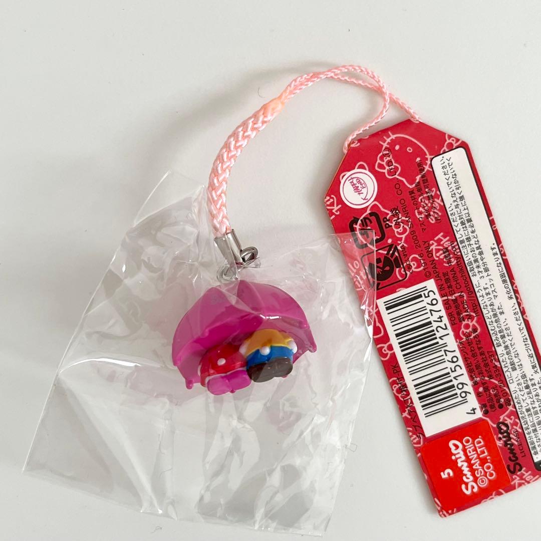 【レア】ハローキティ　根付　ストラップ　キティ　ダニエル　相合傘　ラブペア