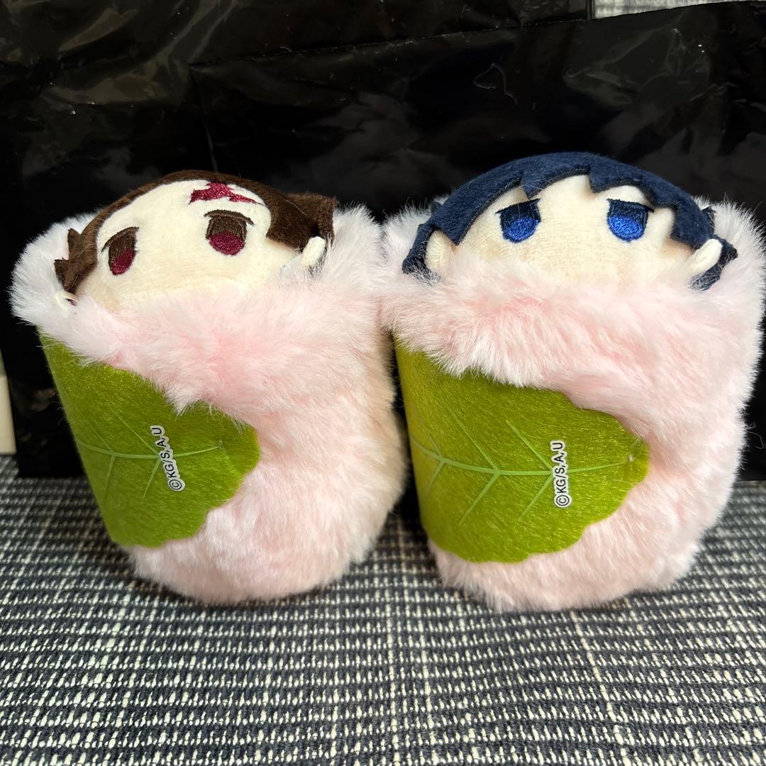 ヘ*ラ様 【2点セット】 冨岡義勇 竈門炭治郎 桜餅 マスコット 鬼滅の刃　②