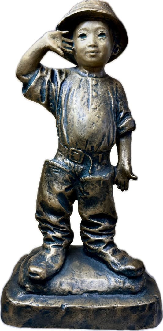 北村西望「将軍の孫」ブロンズ像 ・共箱