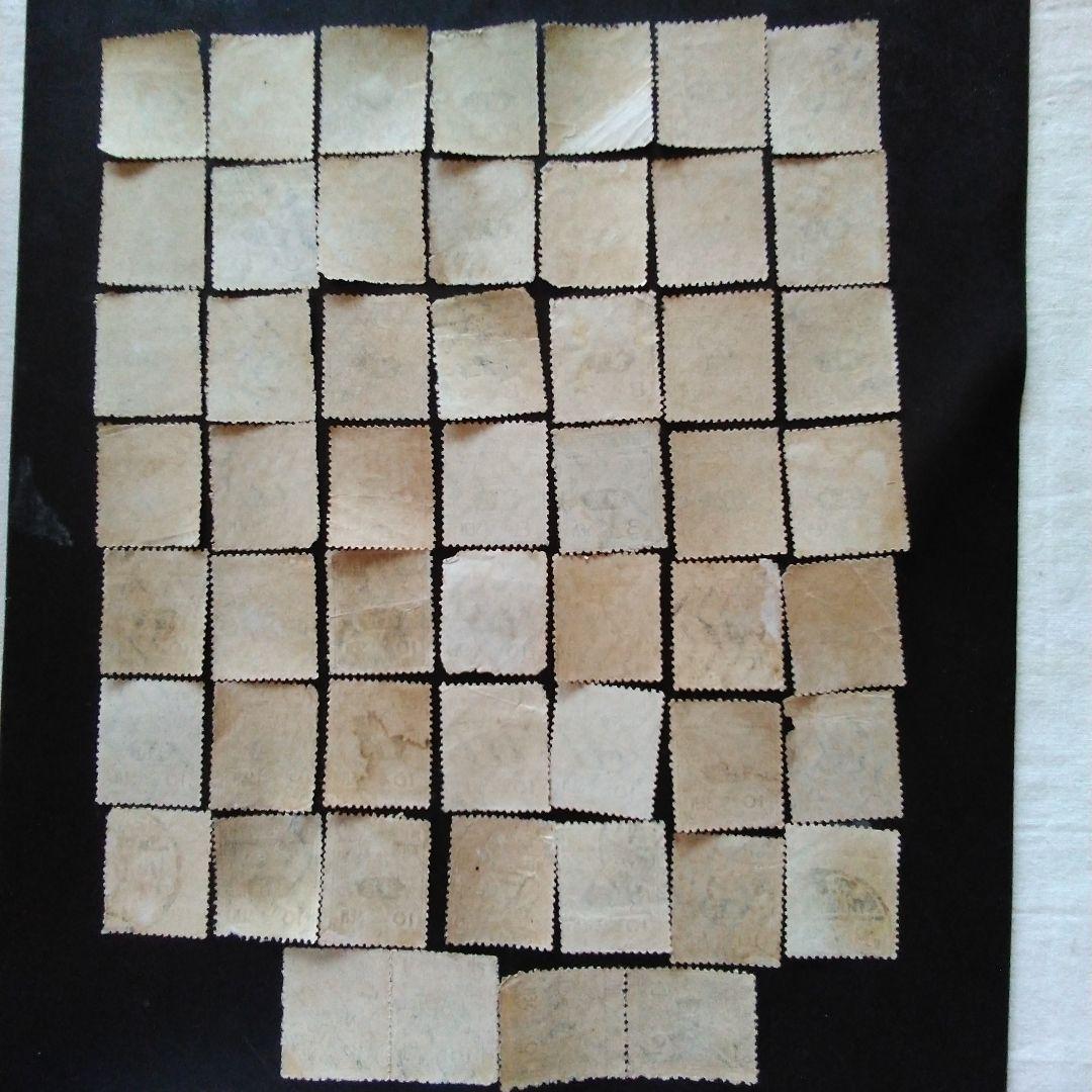 旧版大正毛紙8銭31枚、10銭22枚の53枚セット。 る