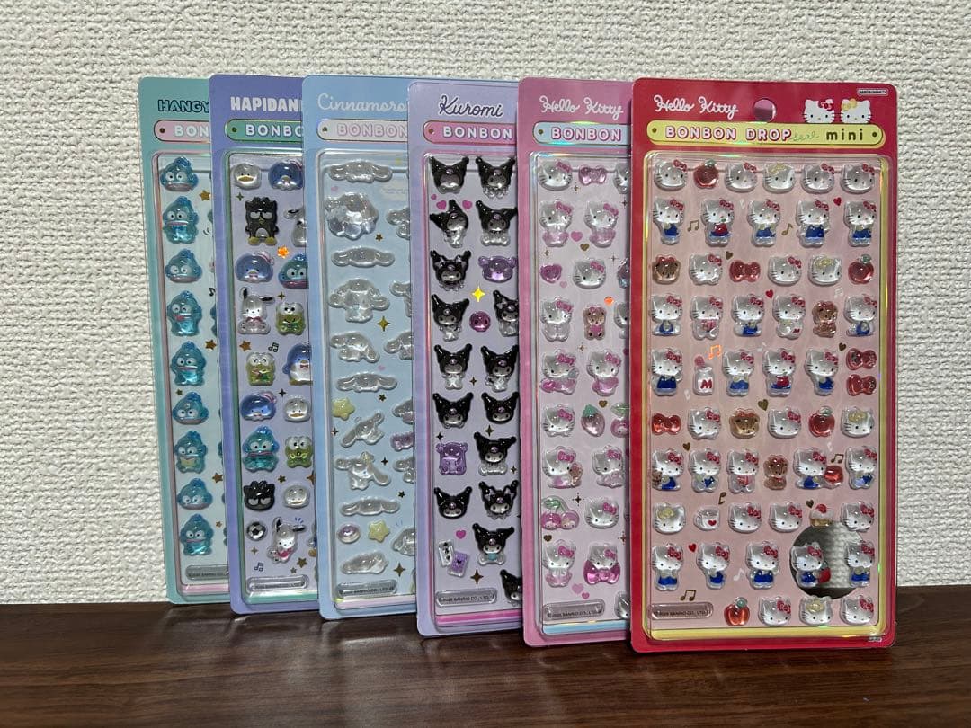サンリオ　ボンボンドロップシール　ボンボンドロップシールミニ　6種