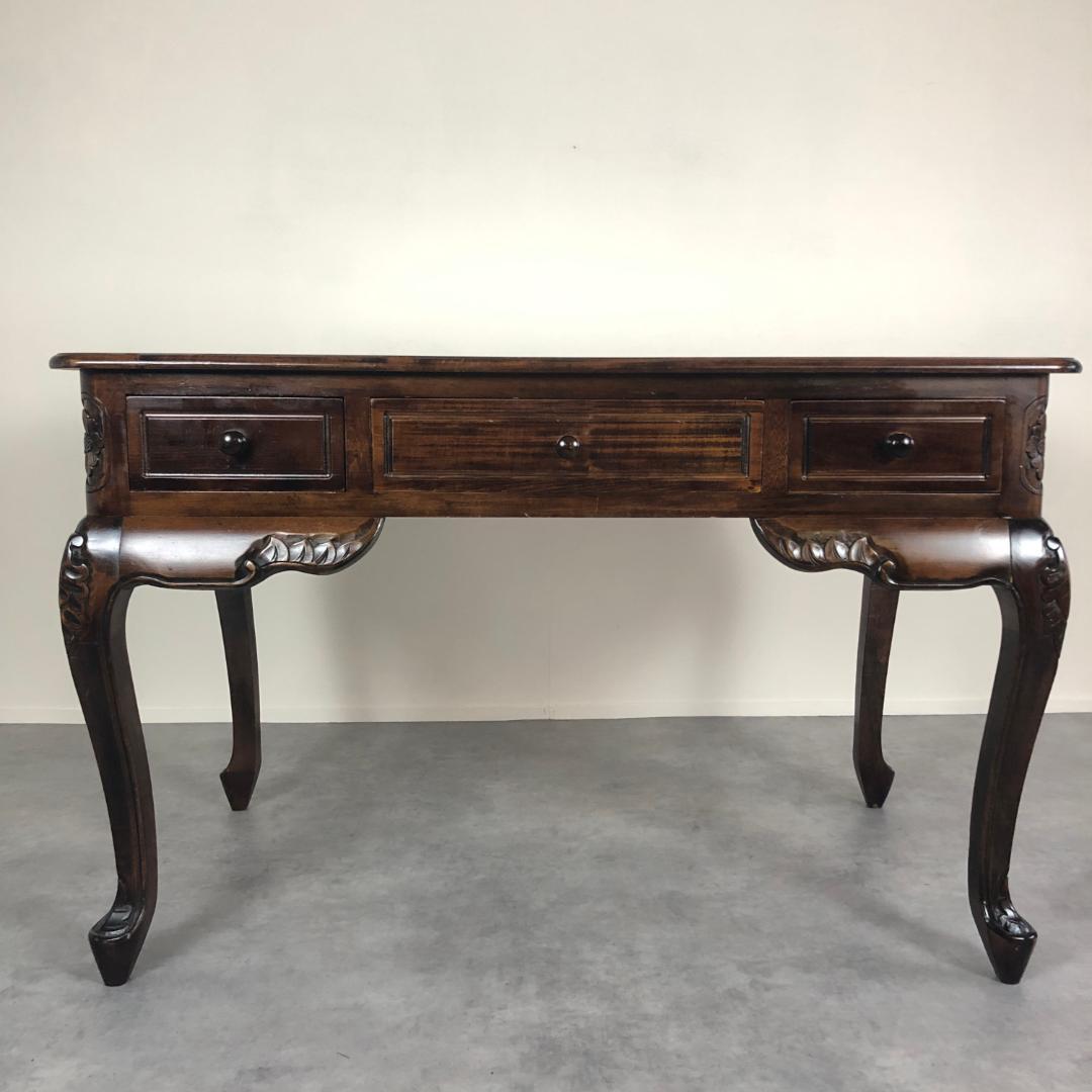 エレガント　猫脚(カブリオールレッグ) 　アンティークデスク